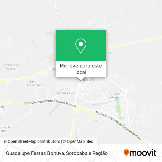 Guadalupe Festas Boituva mapa