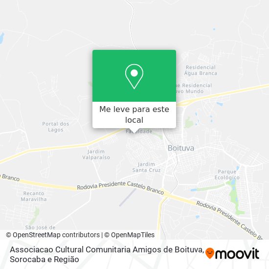 Associacao Cultural Comunitaria Amigos de Boituva mapa
