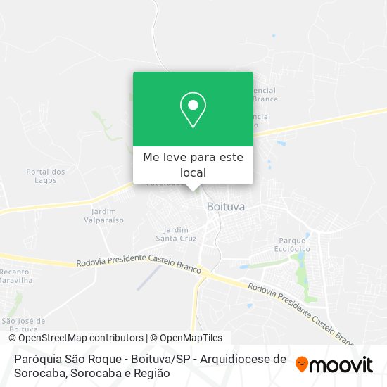 Paróquia São Roque - Boituva / SP - Arquidiocese de Sorocaba mapa