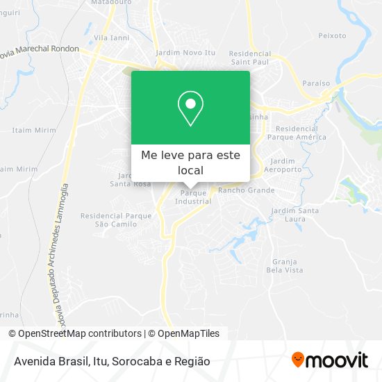 Avenida Brasil, Itu mapa
