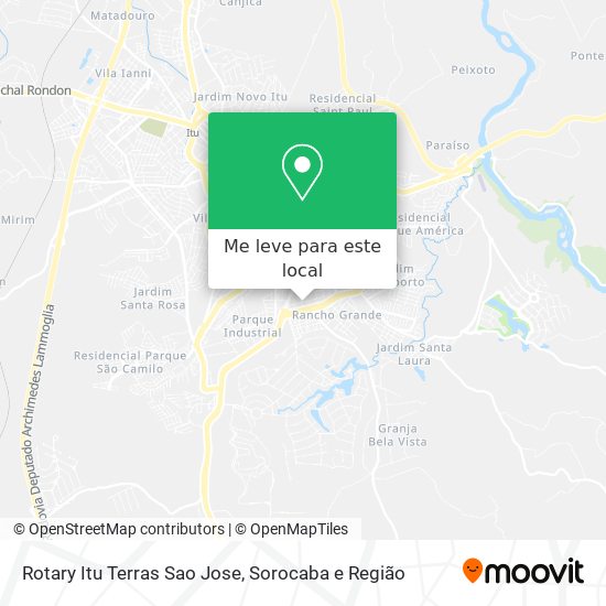 Rotary Itu Terras Sao Jose mapa