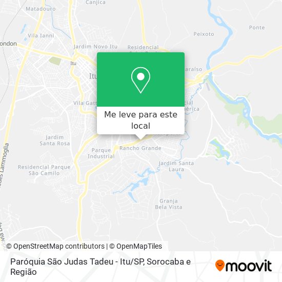 Paróquia São Judas Tadeu - Itu / SP mapa