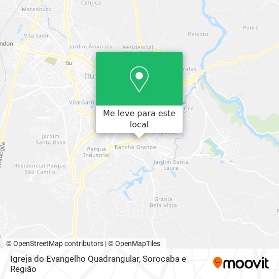 Igreja do Evangelho Quadrangular mapa