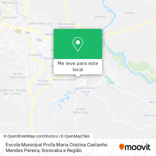 Escola Municipal Profa Maria Cristina Castanho Mendes Pereira mapa