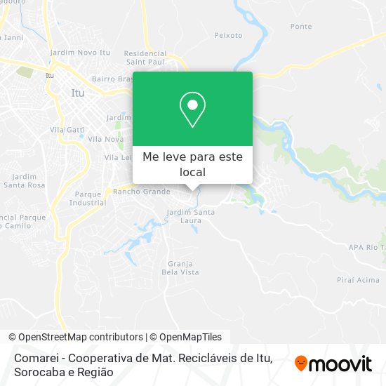 Comarei - Cooperativa de Mat. Recicláveis de Itu mapa