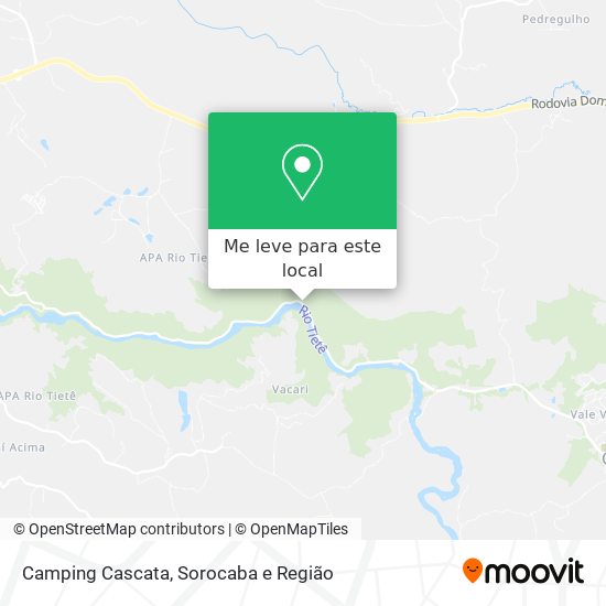 Camping Cascata mapa