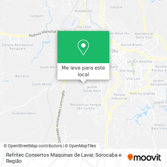 Refritec Consertos Maquinas de Lavar mapa