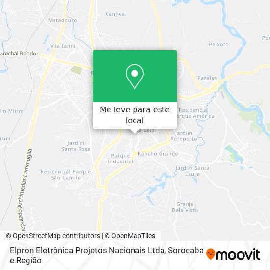 Elpron Eletrônica Projetos Nacionais Ltda mapa