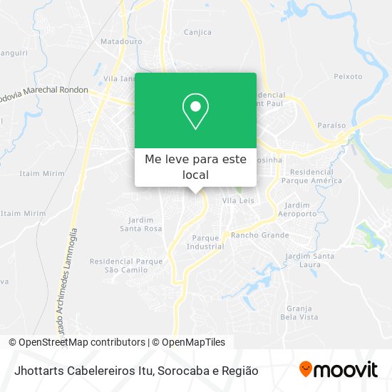 Jhottarts Cabelereiros Itu mapa
