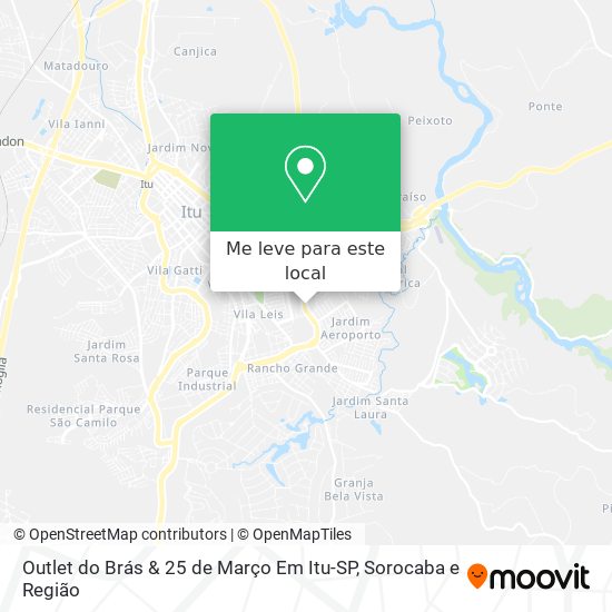 Outlet do Brás & 25 de Março Em Itu-SP mapa