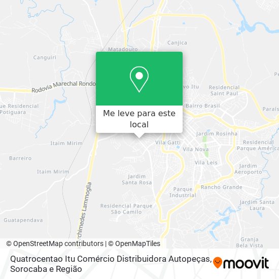 Quatrocentao Itu Comércio Distribuidora Autopeças mapa