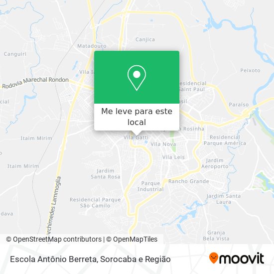 Escola Antônio Berreta mapa