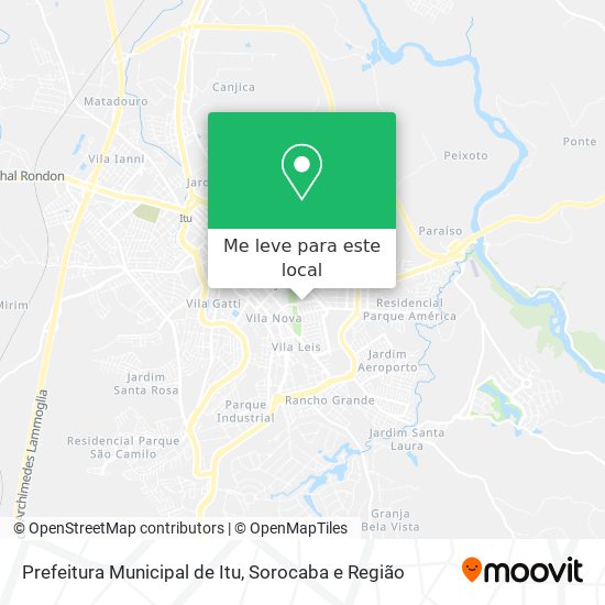 Prefeitura Municipal de Itu mapa