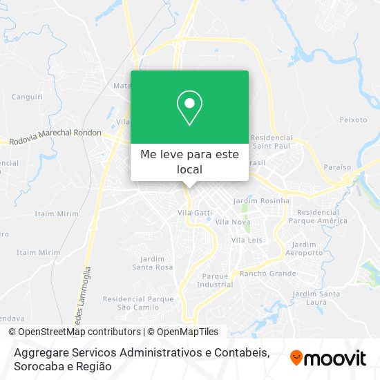 Aggregare Servicos Administrativos e Contabeis mapa