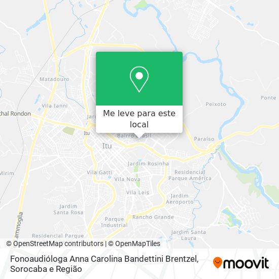 Fonoaudióloga Anna Carolina Bandettini Brentzel mapa