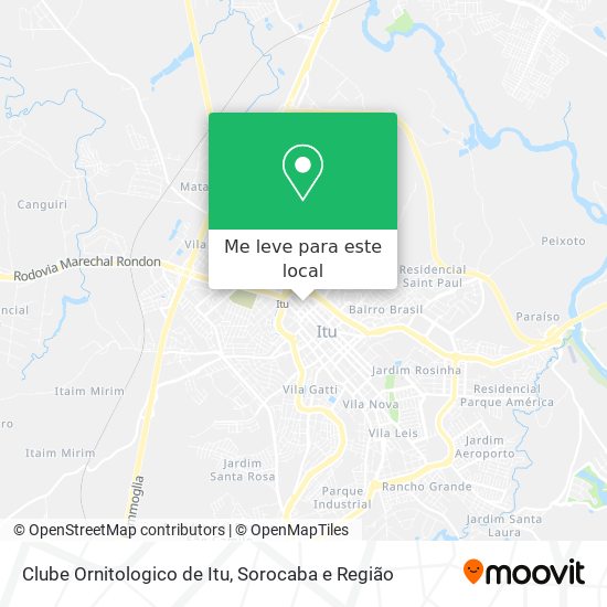 Clube Ornitologico de Itu mapa
