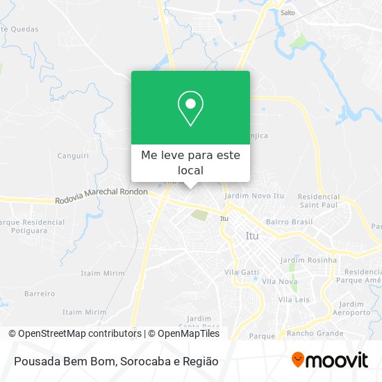 Pousada Bem Bom mapa
