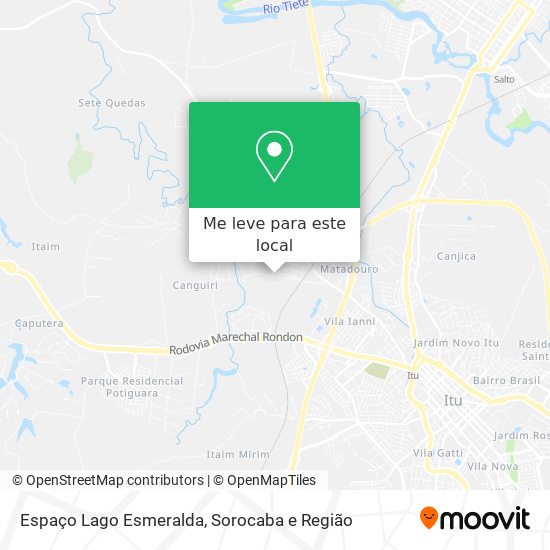 Espaço Lago Esmeralda mapa