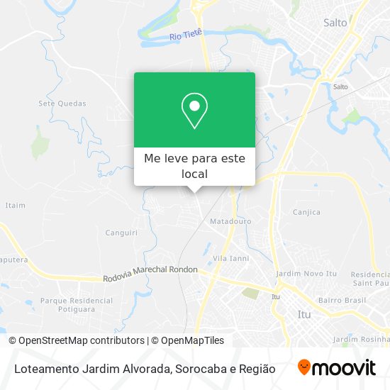 Loteamento Jardim Alvorada mapa