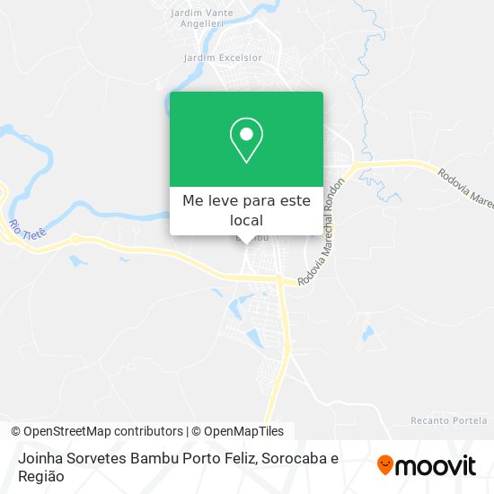 Joinha Sorvetes Bambu Porto Feliz mapa