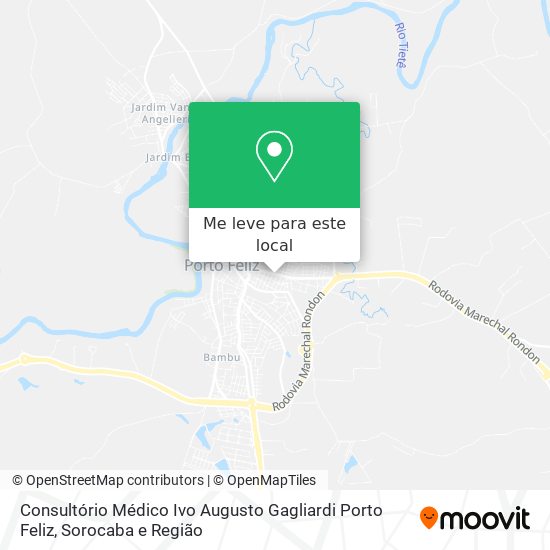 Consultório Médico Ivo Augusto Gagliardi Porto Feliz mapa