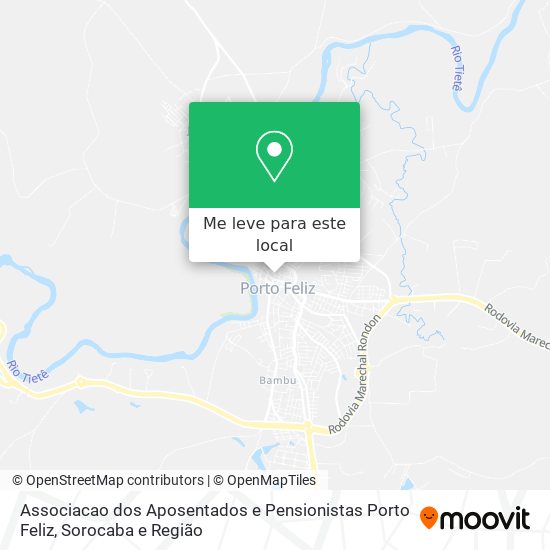 Associacao dos Aposentados e Pensionistas Porto Feliz mapa