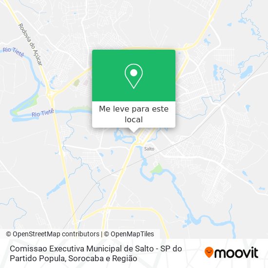 Comissao Executiva Municipal de Salto - SP do Partido Popula mapa