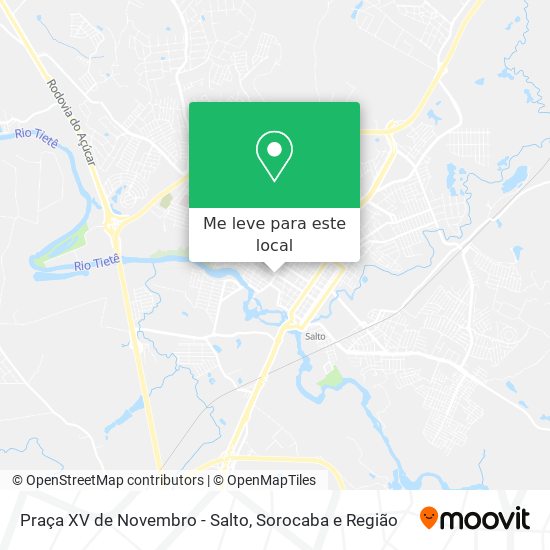 Praça XV de Novembro - Salto mapa