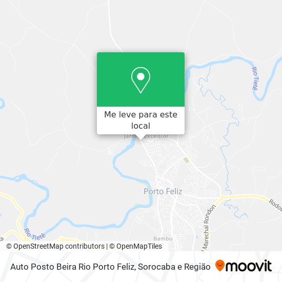 Auto Posto Beira Rio Porto Feliz mapa