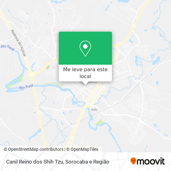 Canil Reino dos Shih Tzu mapa