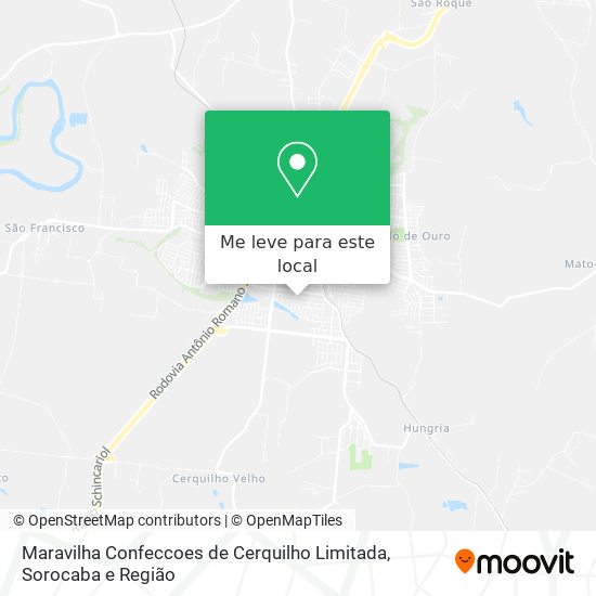 Maravilha Confeccoes de Cerquilho Limitada mapa