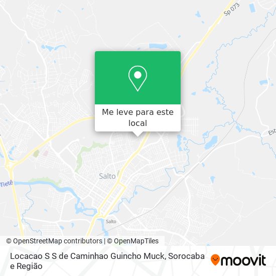 Locacao S S de Caminhao Guincho Muck mapa