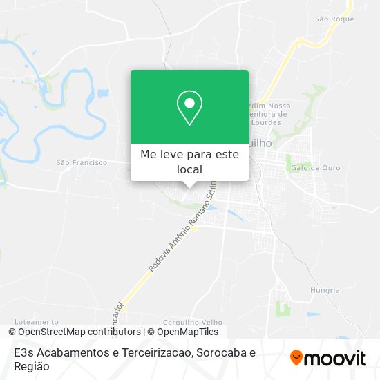 E3s Acabamentos e Terceirizacao mapa