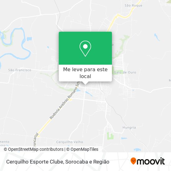 Cerquilho Esporte Clube mapa