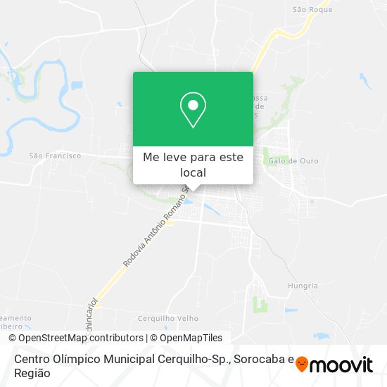 Centro Olímpico Municipal Cerquilho-Sp. mapa