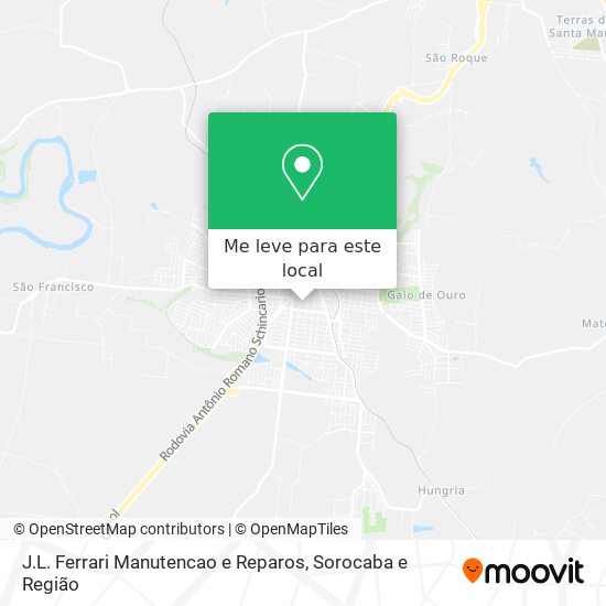 J.L. Ferrari Manutencao e Reparos mapa