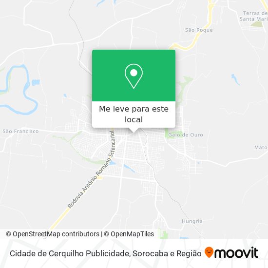 Cidade de Cerquilho Publicidade mapa