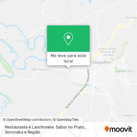 Restaurante e Lanchonete. Sabor no Prato. mapa