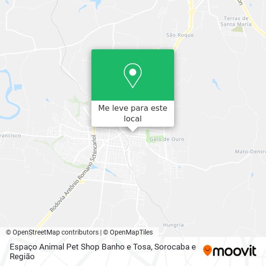 Espaço Animal Pet Shop Banho e Tosa mapa