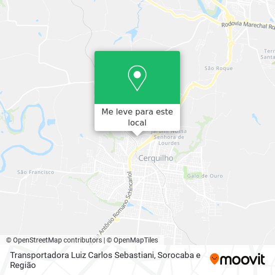 Transportadora Luiz Carlos Sebastiani mapa