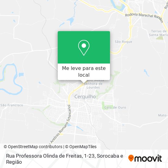 Rua Professora Olinda de Freitas, 1-23 mapa