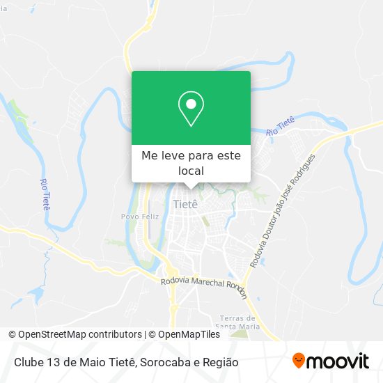 Clube 13 de Maio Tietê mapa