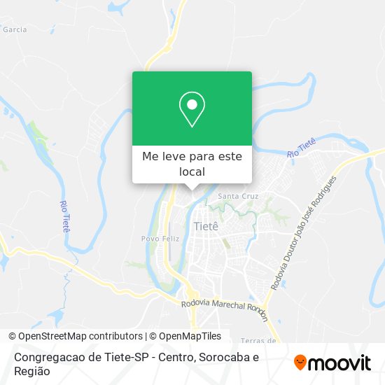 Congregacao de Tiete-SP - Centro mapa