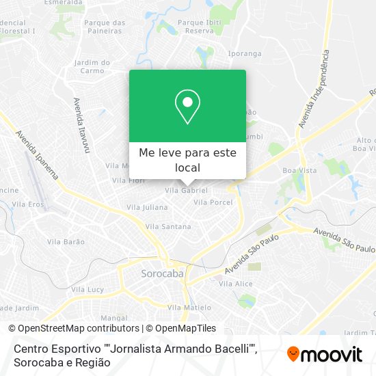 Centro Esportivo ""Jornalista Armando Bacelli"" mapa