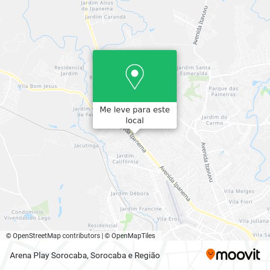Arena Play Sorocaba mapa