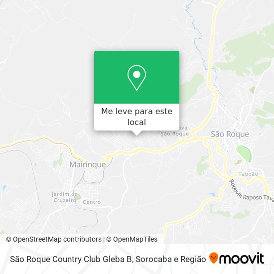 São Roque Country Club Gleba B mapa