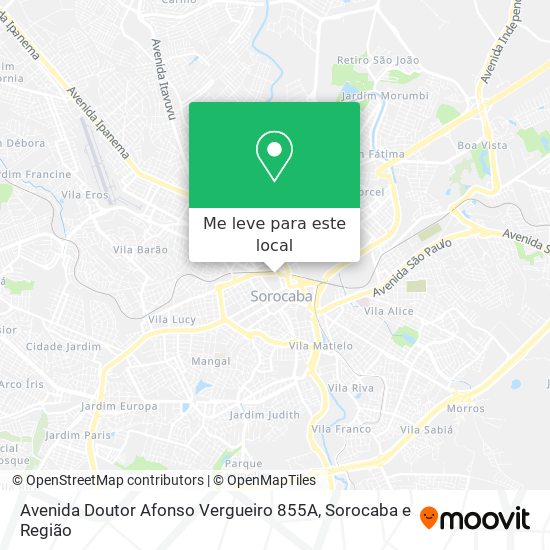 Avenida Doutor Afonso Vergueiro 855A mapa