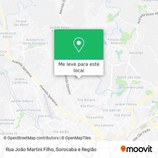 Rua João Martini Filho mapa