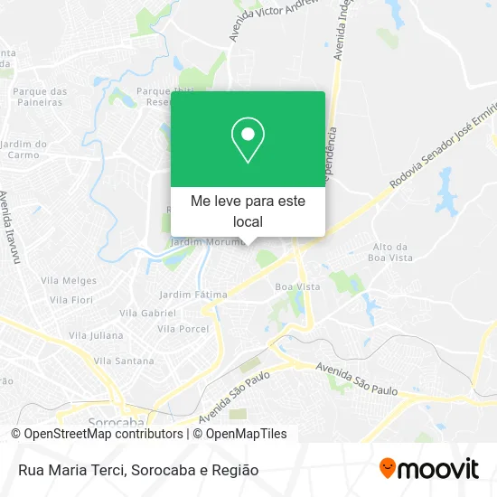 Rua Maria Terci mapa