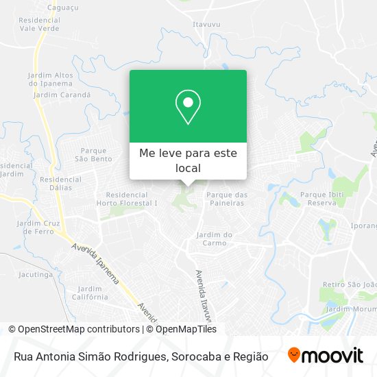 Rua Antonia Simão Rodrigues mapa